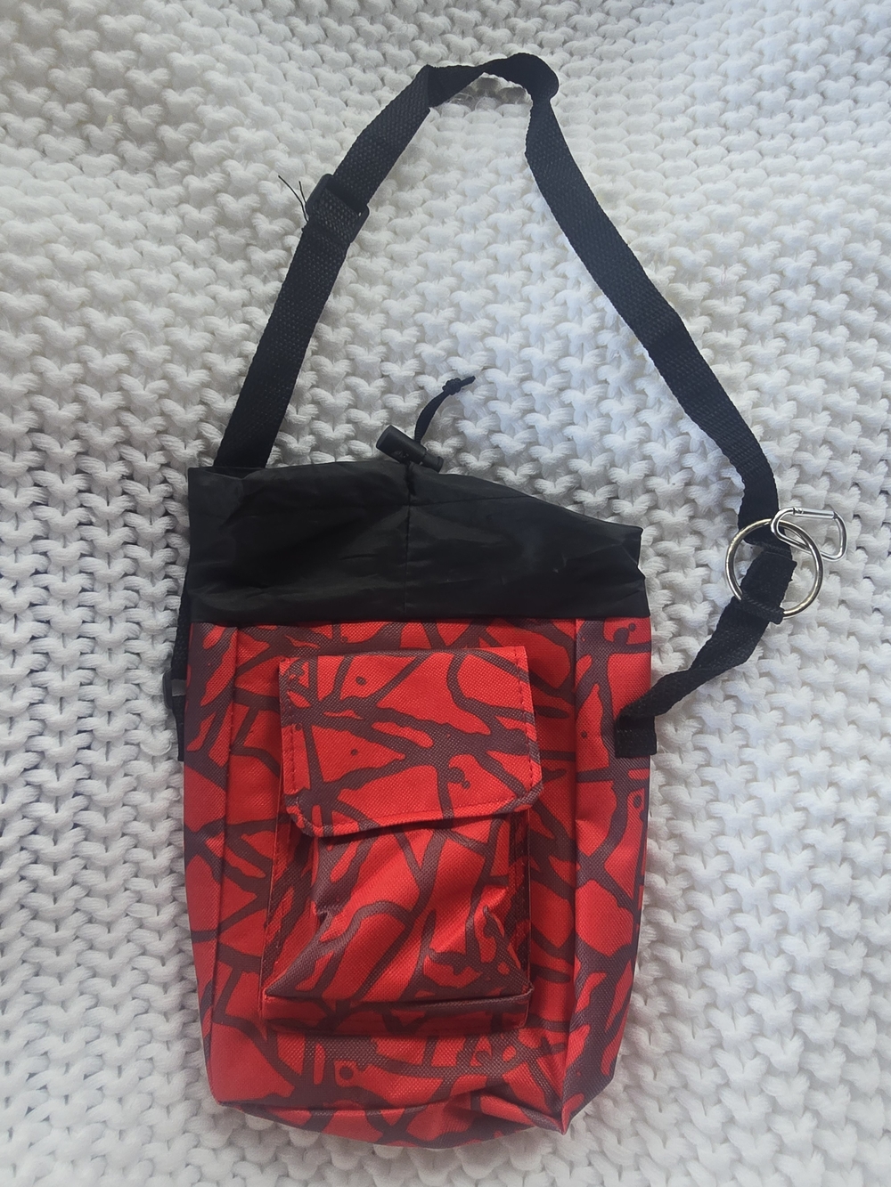 AARP Red, Grey & Black Insulated Lunch Carousel Bag Adjustable Straps -New